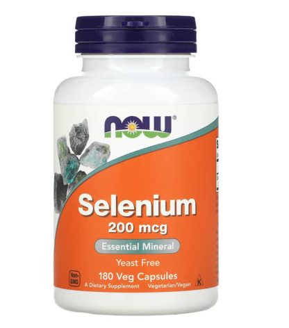 NOW Foods, Selenio, 200 mcg, 180 cápsulas vegetales